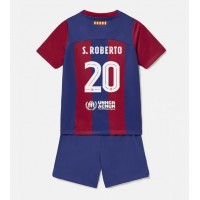 Camiseta Barcelona Sergi Roberto #20 Primera Equipación Replica 2023-24 para niños mangas cortas (+ Pantalones cortos)